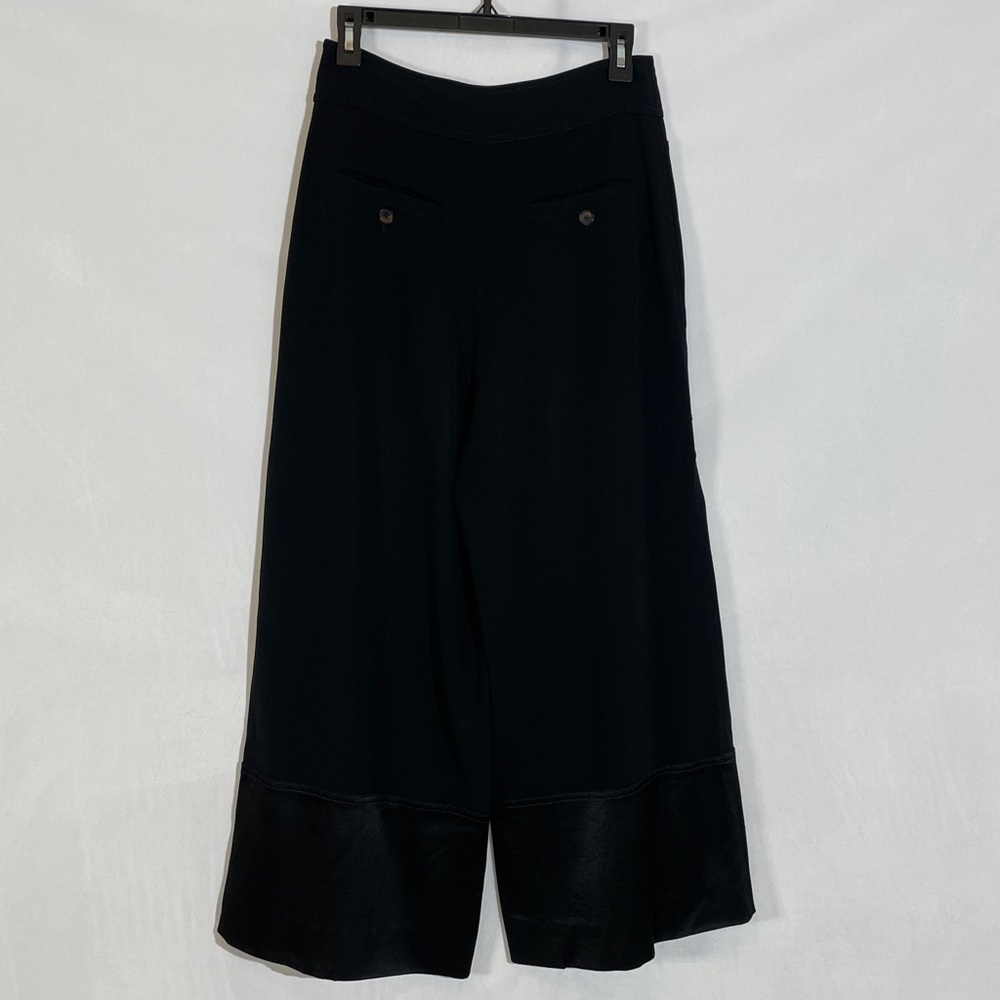 Derek Lam 10 Crosby Wide Leg Front Zipper Pants Size 4 Black - Picture 5 of 14